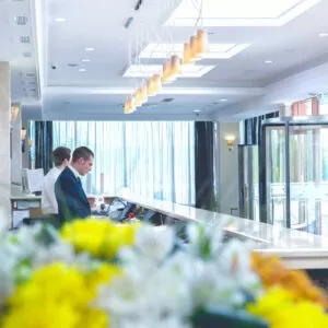 Ресепшен в санатории 'Русь' в г. Ессентуки - фотография