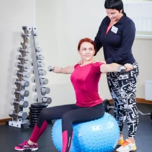 Занятия в тренажёрном зале в санатории 'Русь' в г. Ессентуки - фотография